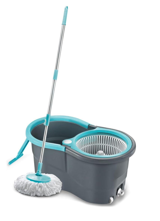2-in-1 Bucket Spin Mop With Wheels